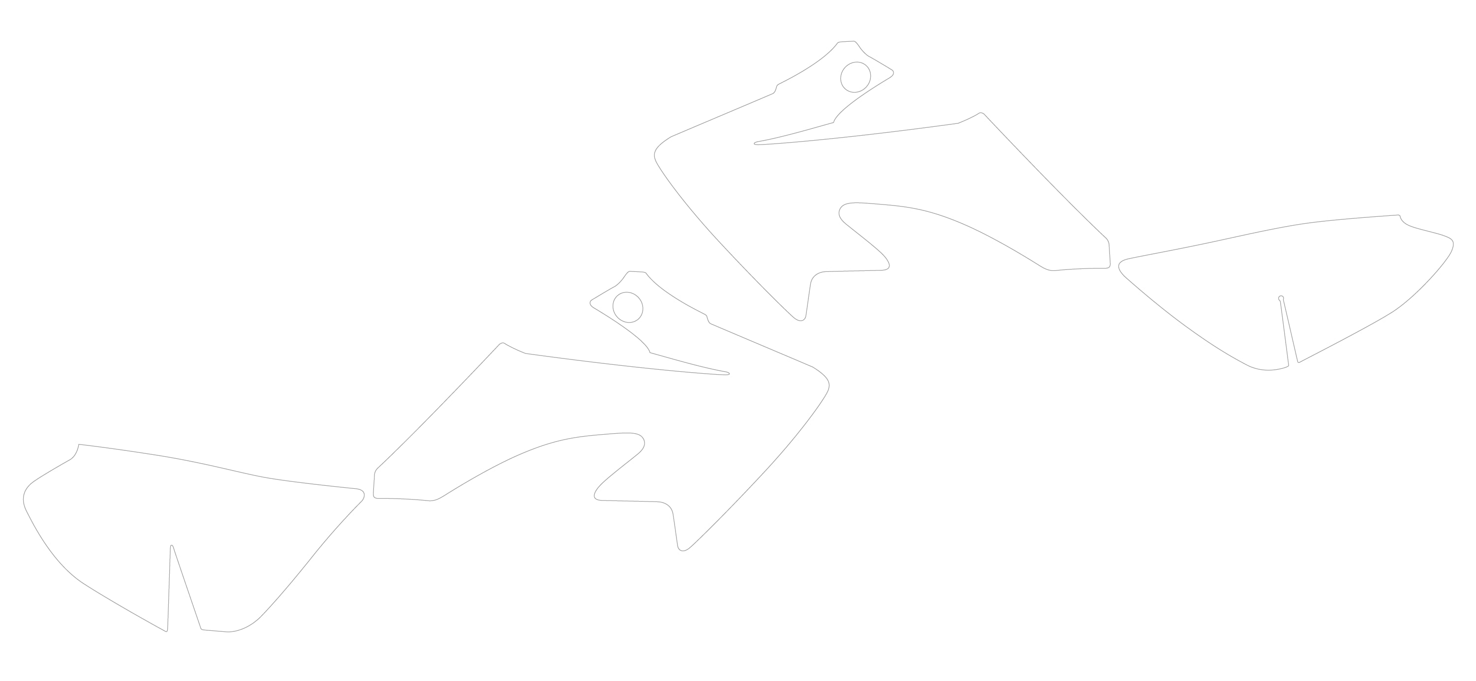Kit protettivo trasparente per plastiche - Honda CR -f 50