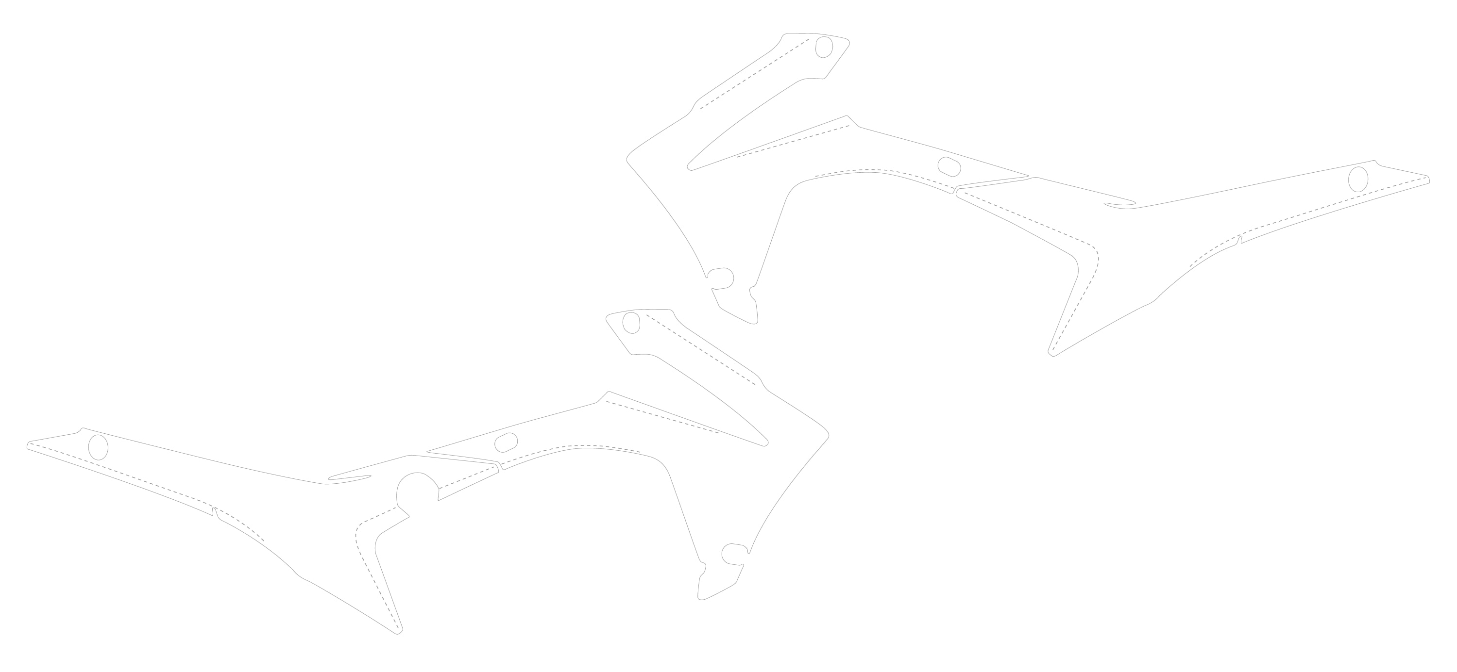 Kit protettivo trasparente per plastiche - Honda CR -f 250
