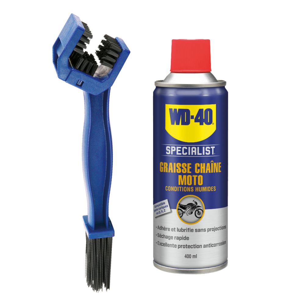 KIT WD40 + Spazzola Pulizia Catena