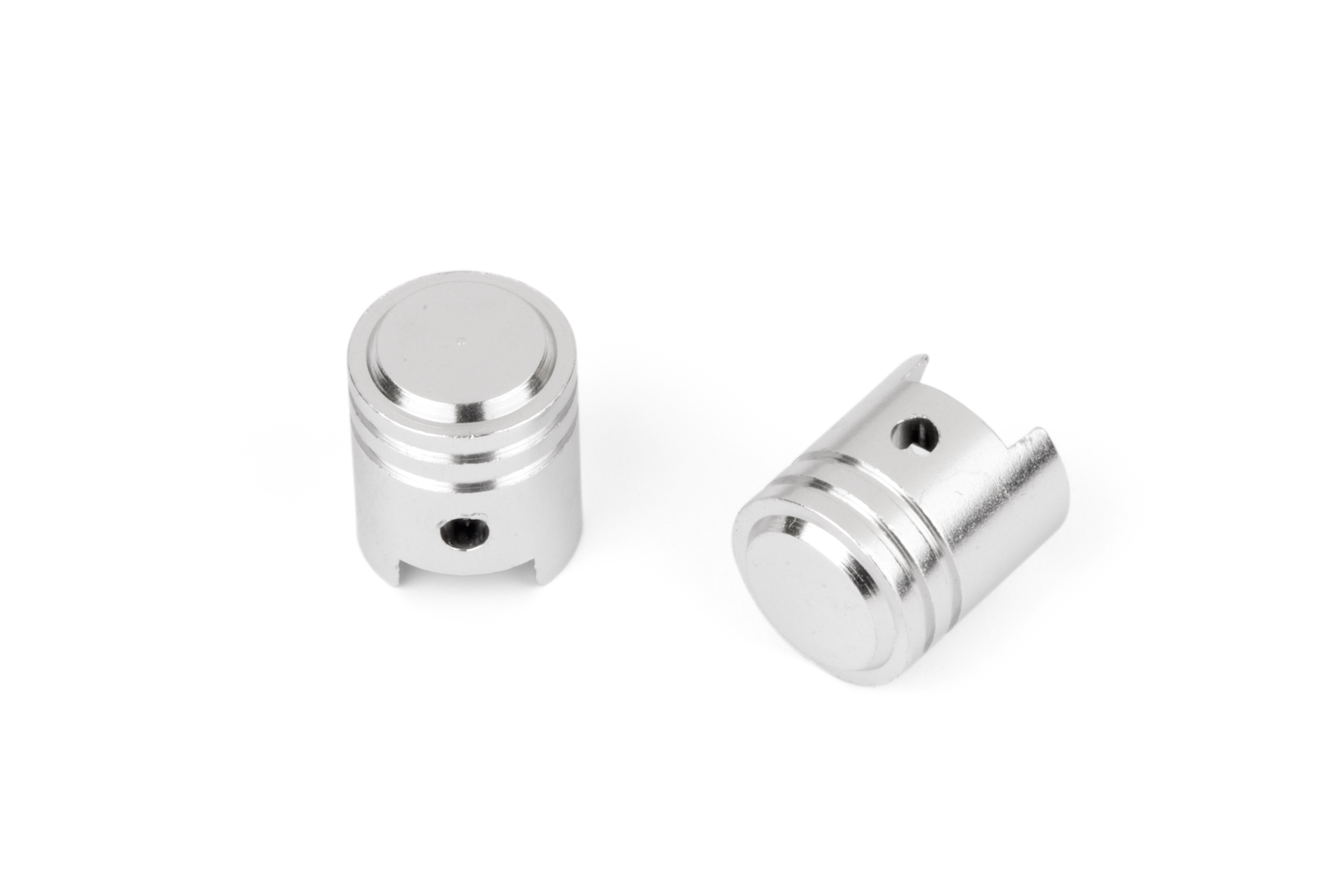 Tappo Valvola Piccolo Pistone Argento Venduto a coppia