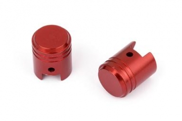 Tappo Valvola Piccolo Pistone Rosso Venduto a coppia