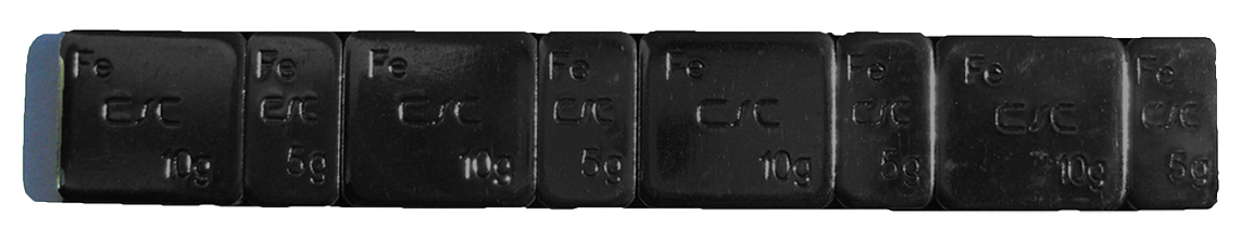 Masse Equilibratura Nere 60g Lung.133mm Larg.20mm Spess.4mm