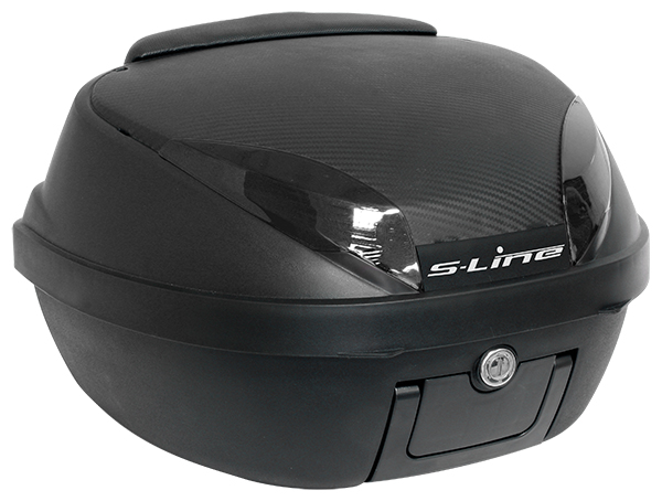 Top Case 42L Nero Opaco / Carbonio 40x49x31cm Piastra, Schienale e Maniglia