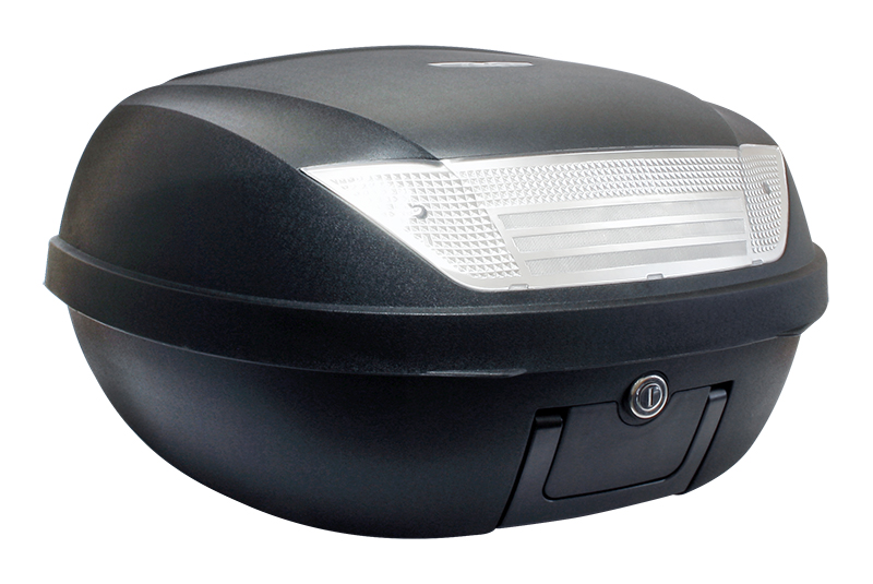 Top Case 52L Nero Opaco 58x45x32.5cm (2 Caschi Integrali) Piastra e Maniglia