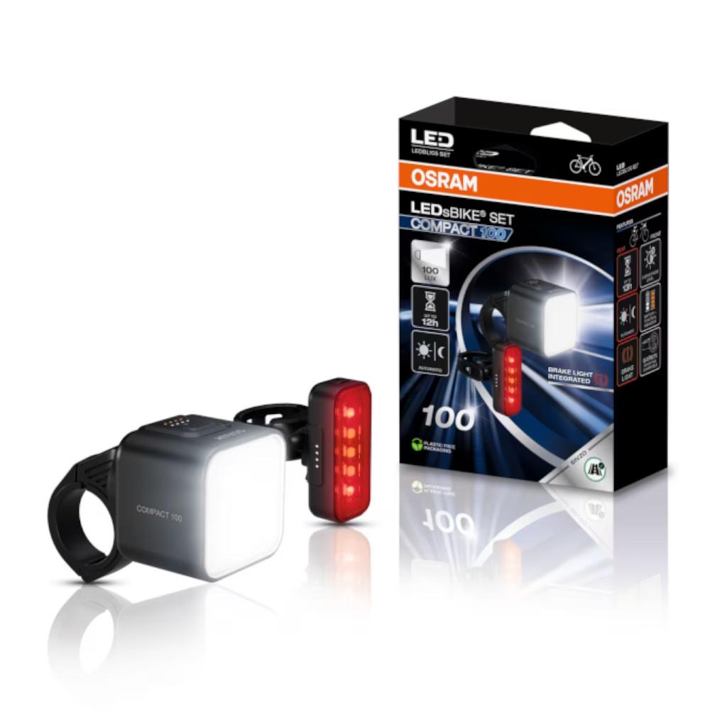 LEDsBIKE COMPACT 100 SET – Illuminazione anteriore e posteriore ricaricabile