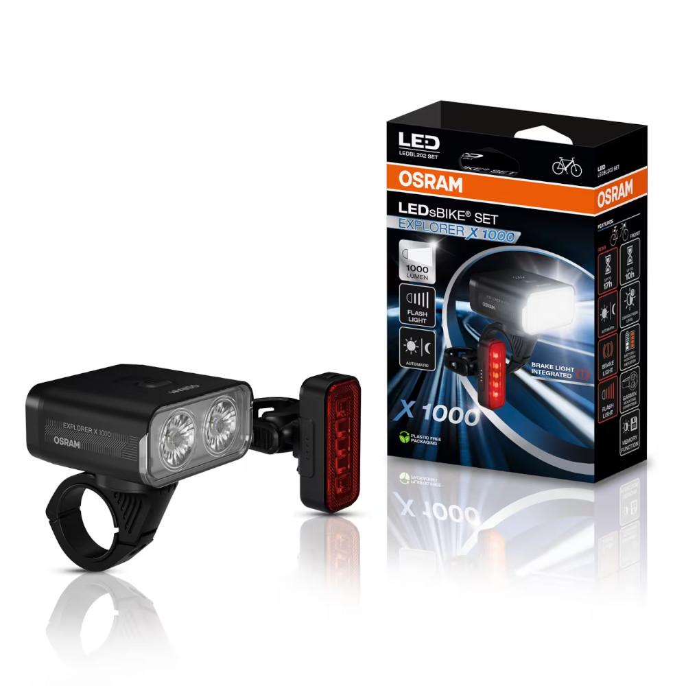 LEDsBIKE EXPLORER X 1000 SET– Illuminazione anteriore e posteriore ricaricabile