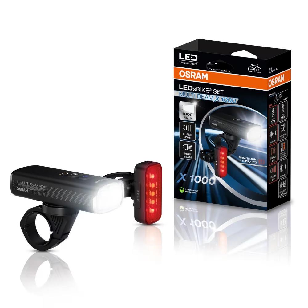 LEDSBIKE Multi Beam X 1000 Set – Illuminazione anteriore e posteriore ricaricabile