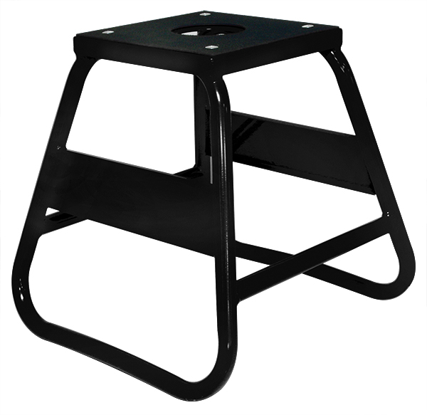 Treppiedi Moto Cross nero con piastra superiore in gomma (carico massimo 300 k)