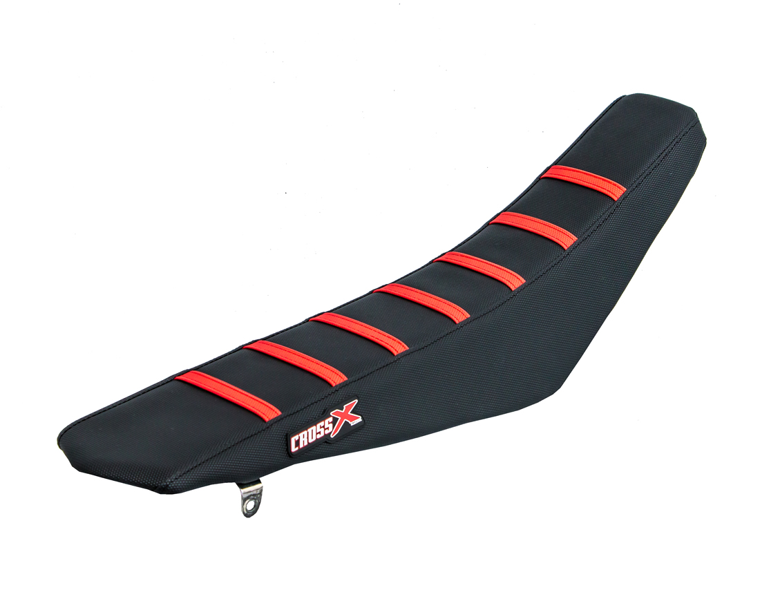 COPRISELLA HONDA CRF 250 - 450 - TOP BLACK- SIDE BLACK-STRIPES RED