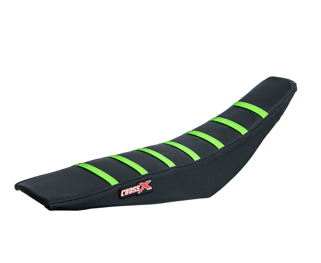 COPRISELLA KAWASAKI KXF 250-450 - TOP BLACK- SIDE BLACK-STRIPES GREEN