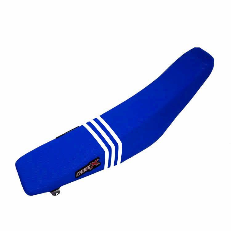COPRISELLA KTM SXF 250-450 - SX 125-150-250 - COLOR BLUE - STRIPES 3 WHITE