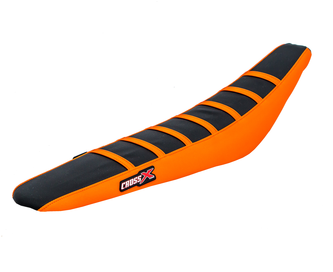 COPRISELLA KTM SX 85 - TOP BLACK- SIDE ORANGE-STRIPES ORANGE