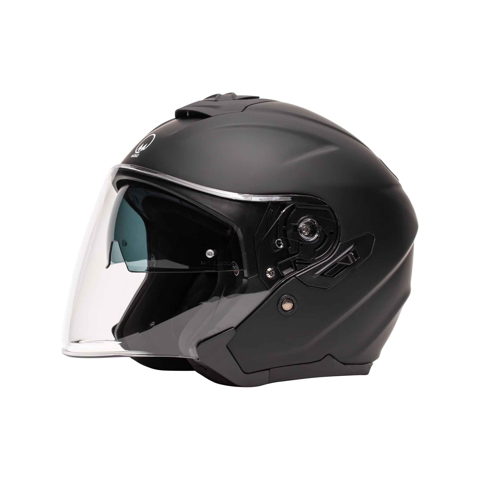 Casco Jet M-JET - Fibre - Nero opaco