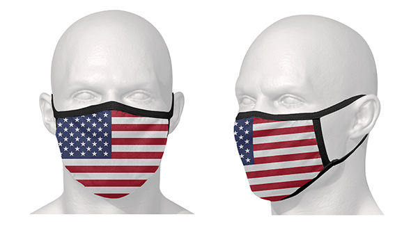 Mascherina protettiva - bandiera USA