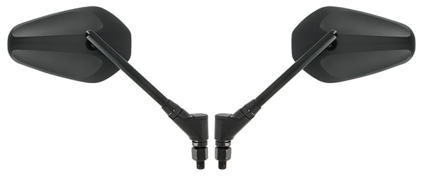 Coppia Retrovisori Universali Retrovisore Plastica-Supporto Acciaio M10 Destro -