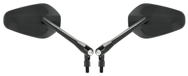 Coppia Retrovisori Universali Retrovisore Plastica-Supporto Acciaio M10 Destro - Specchio : 135 x 80mm