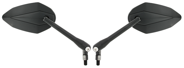 Coppia Retrovisori Universali Retrovisore Plastica-Supporto Acciaio M10 Destro -