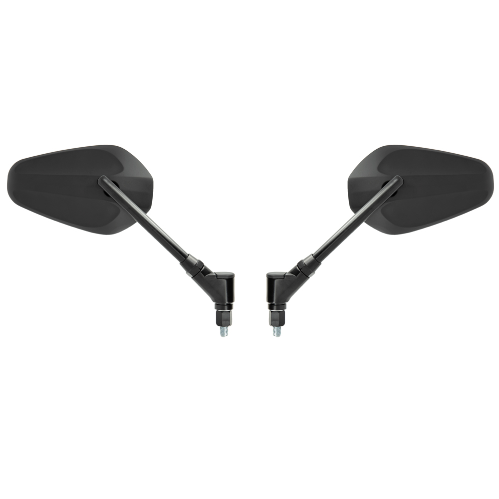 Coppia di Specchietti Universali - M8 + 2 puntali - Nero