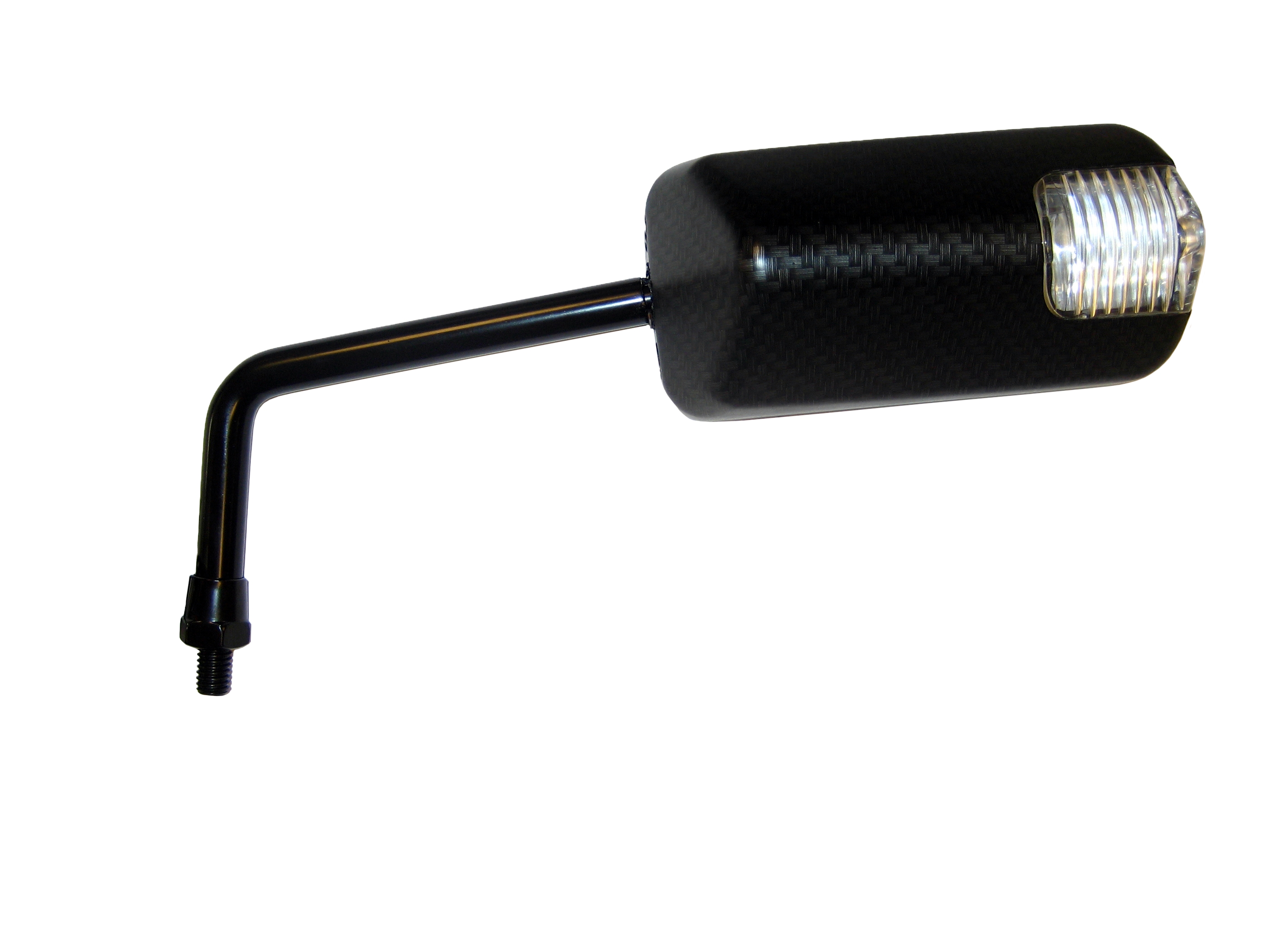 Retrovisore F1 Look Carbonio Corto Led Freccia Led Arancione Universale Reversibile M8x20mm