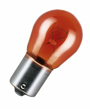 Lampadina Stop 1 filo - 12V 21W Arancione BAU15s (Confezione da 10 pezzi)
