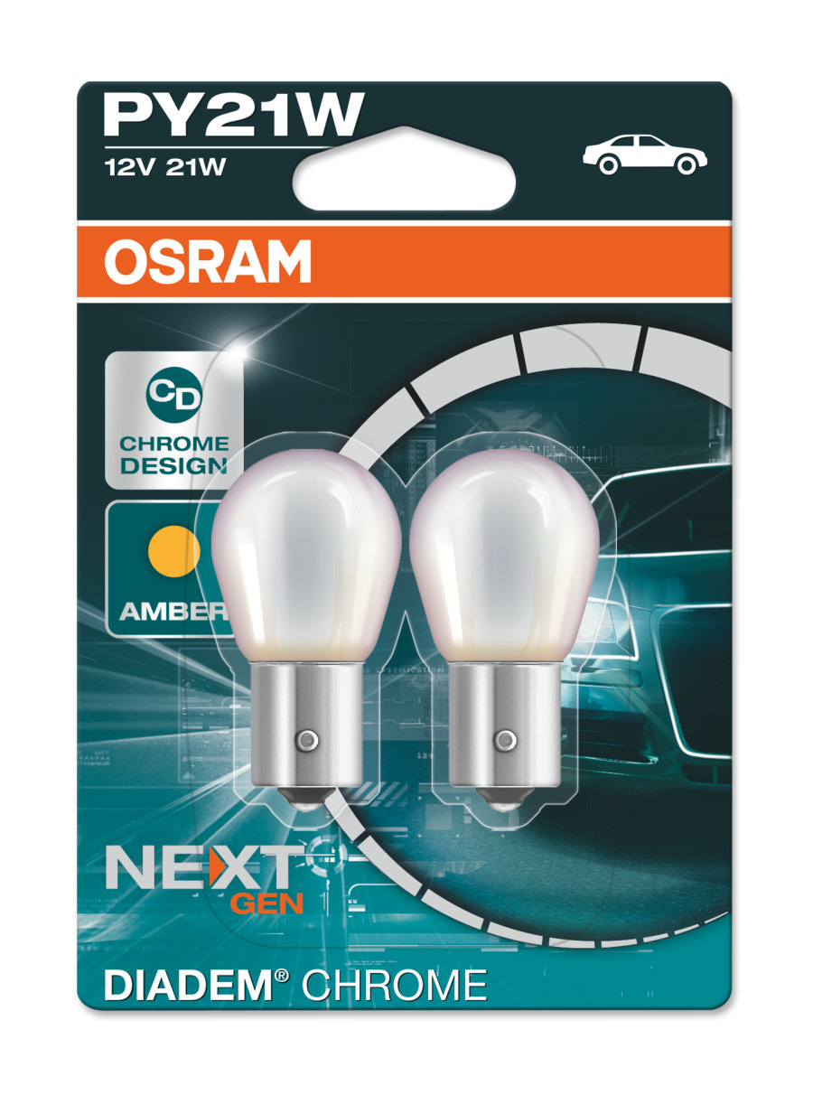 Lampadina Stop 1 Filo Diadem- 12V 21W Lda Ba15s Vertro Arancione - Blister 2 Lampadine