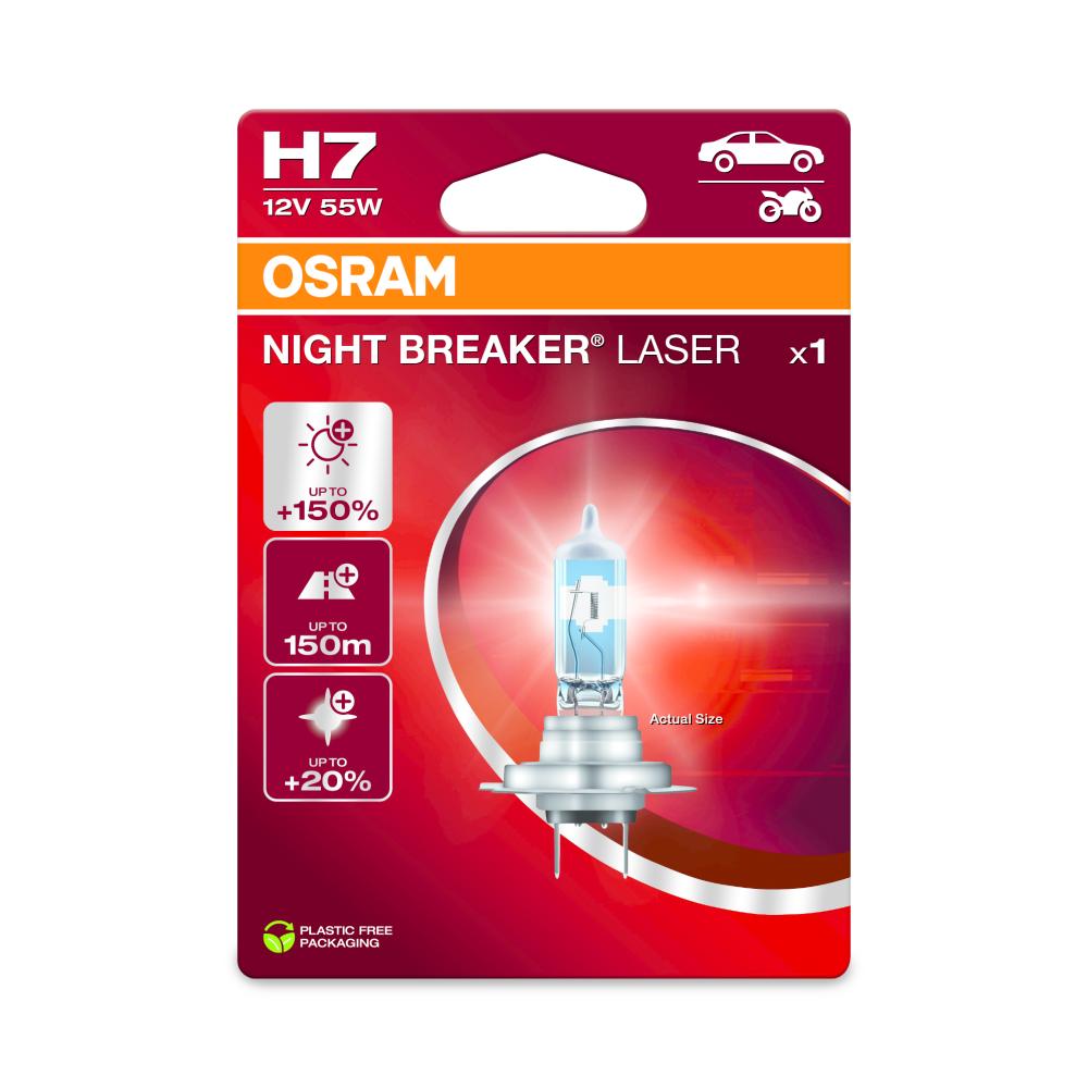 Lampadina H7 Night Breaker - 12V 55W PX26d - Blister 1 Lampadina