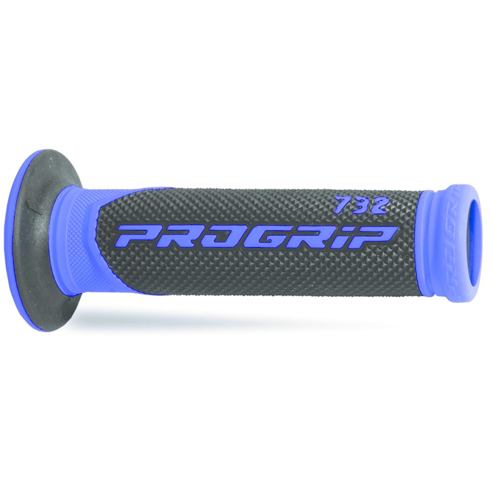 Manopole Pro Grip 732 Route Nero Blu Aperte