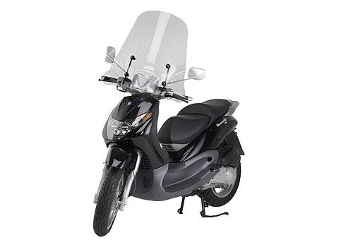 Parabrezza Piaggio Beverly 01- Medio Senza Bordo Altezza 550mm Larghezza 750mm