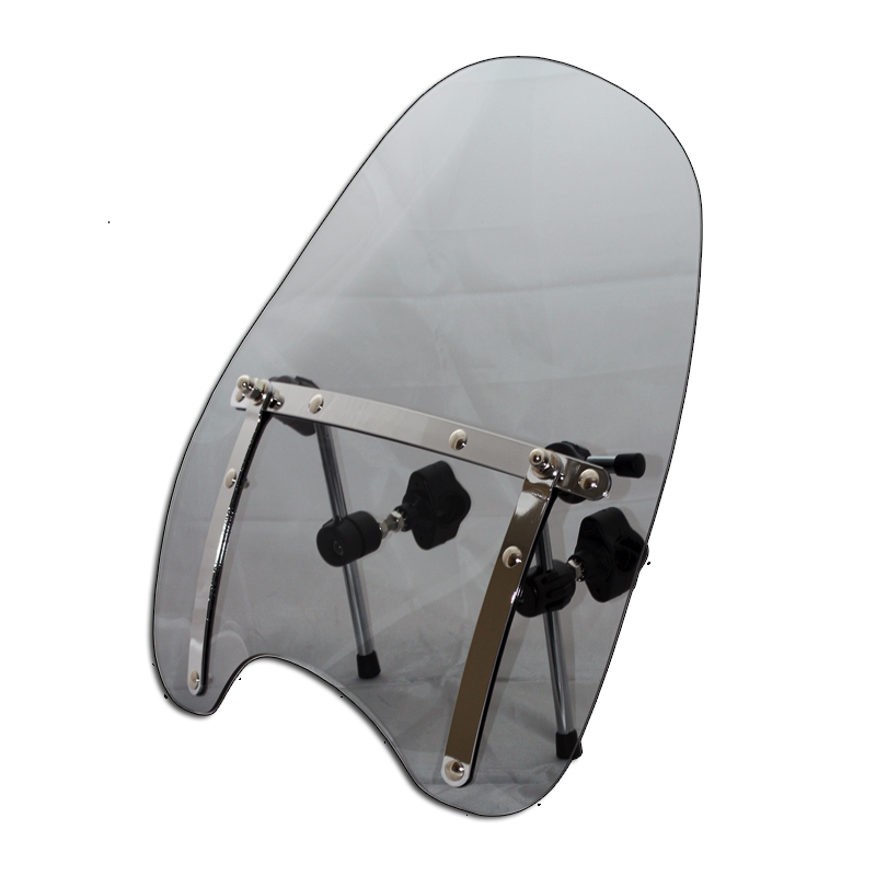 Parabrezza Moto Custom Fumé Universale Kyoto Alt.410mm Larg.43mm