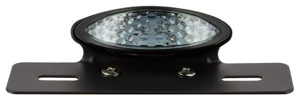 Luce posteriore led nero ovale con supporto piastra