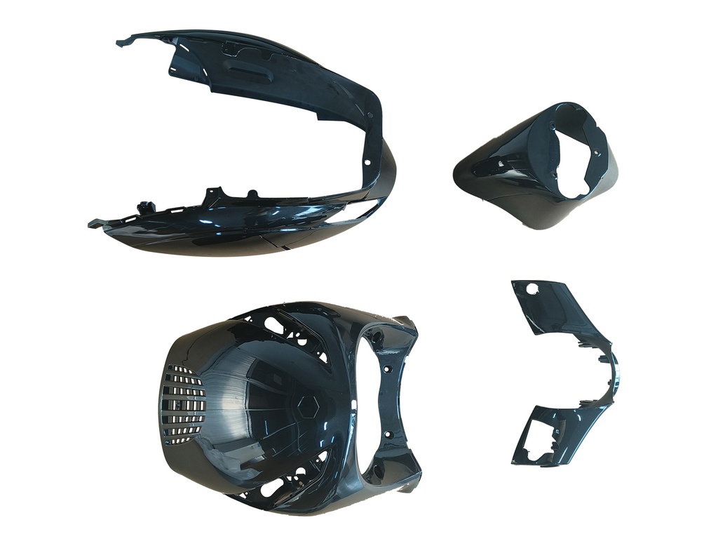 Carena Piaggio Zip dal 2000 nero lucido 4 pezzi
