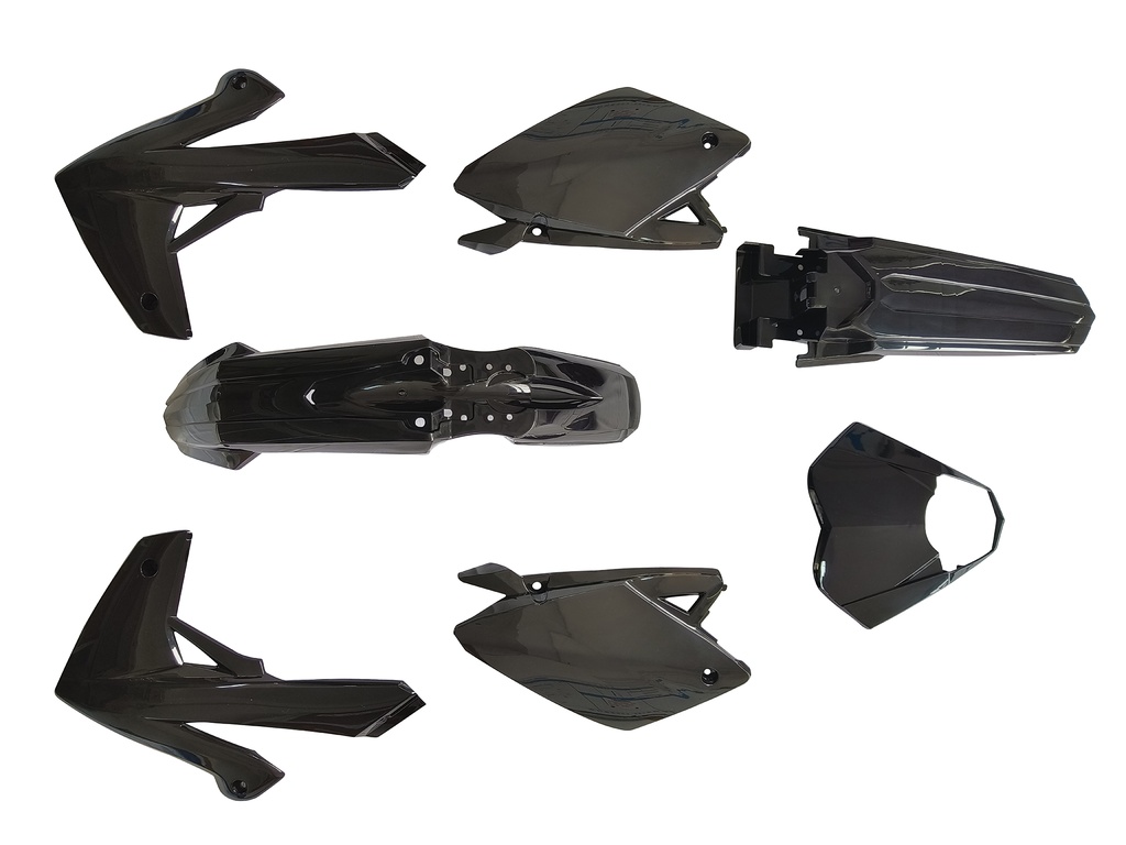 Carena Rieju MRT - MRT Pro 2009-2021 nero brillante 7 pezzi