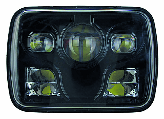 Faro rettangolare 10 LED Nero - 30/40W - 3000/3800 Lumen - (200 x 142 x 106mm)