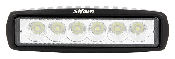 Faro Rettangolare 6 LED 18W - 1000 Lumen (155 x 45 x 51mm)