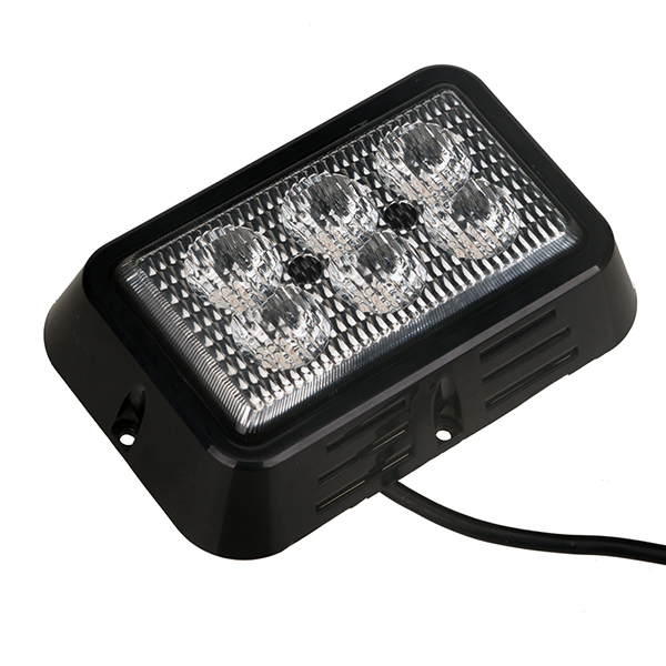 Luce Warning Arancione 6 LED 18W - (143.5x95.5x38.5 mm)