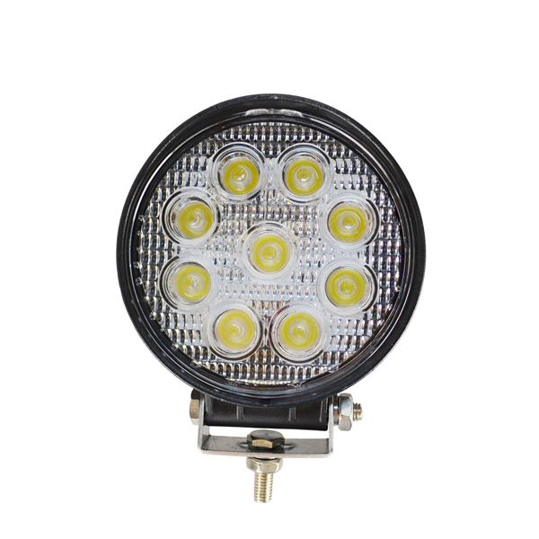 Faro rotondo 9 LED Nero 27W - 1700 Lumen - (Ø114 x 57mm)