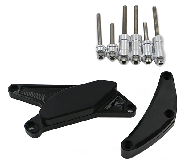 Kit Protezione Carters CNC Anodizzati Nero GSX-R 600/750 2006-2010 Sinistro e Destro