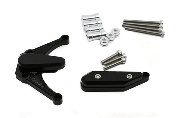 Kit Protezione Carters CNC Anodizzati Nero R1 2009-2014 Sinistro e Destro -Tampone Teflon