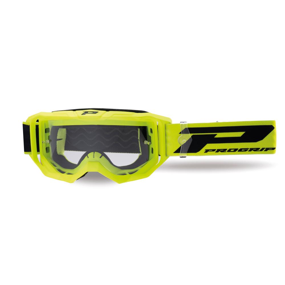 Maschera Cross Progrip 3300 Vision Go Giallo Fluo schermo Chiaro