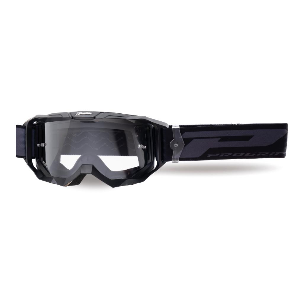 Maschera Cross Progrip 3300 Vision Go Nero Opaco schermo Chiaro