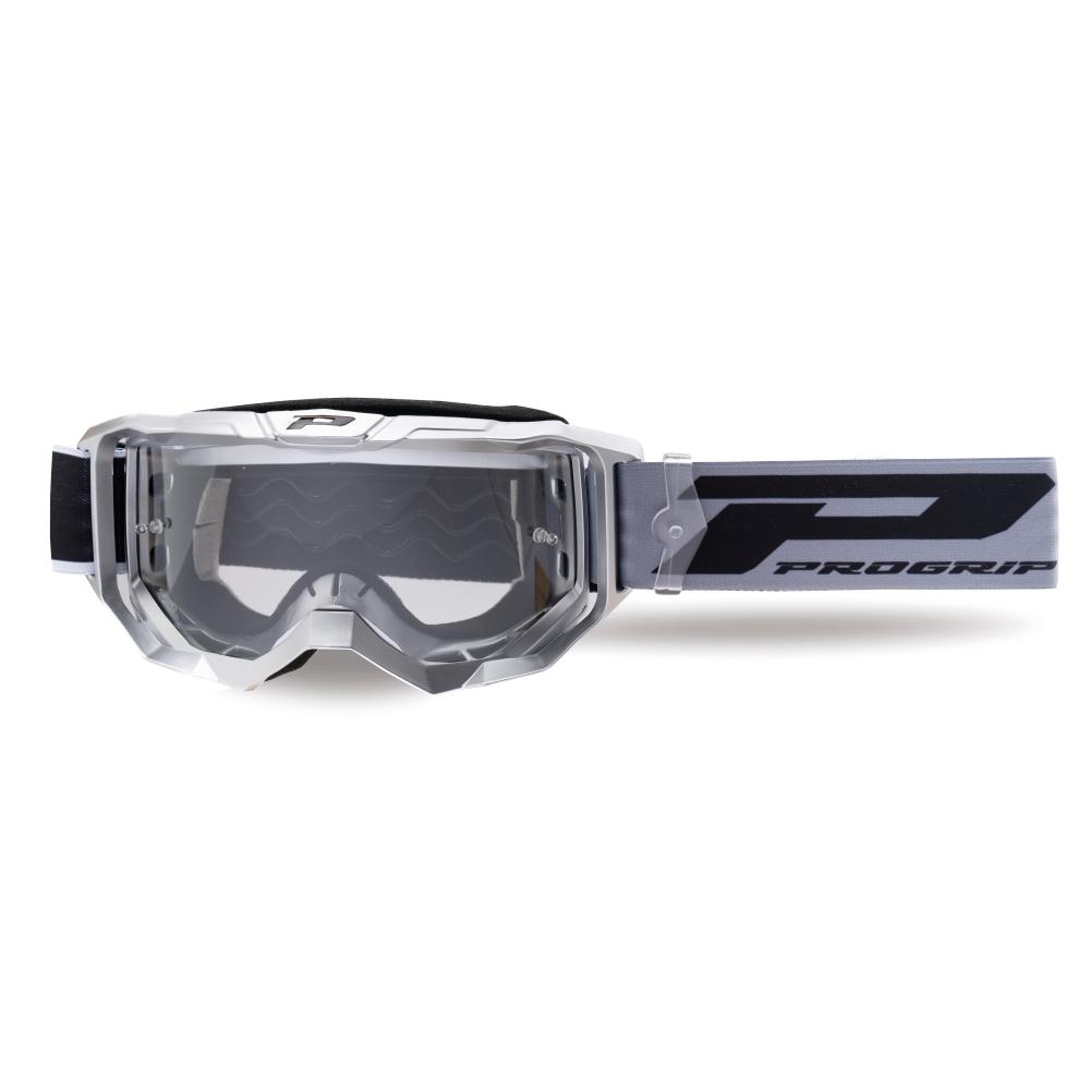 Maschera Cross Progrip 3300 Vision Go Grigio Matt schermo Chiaro