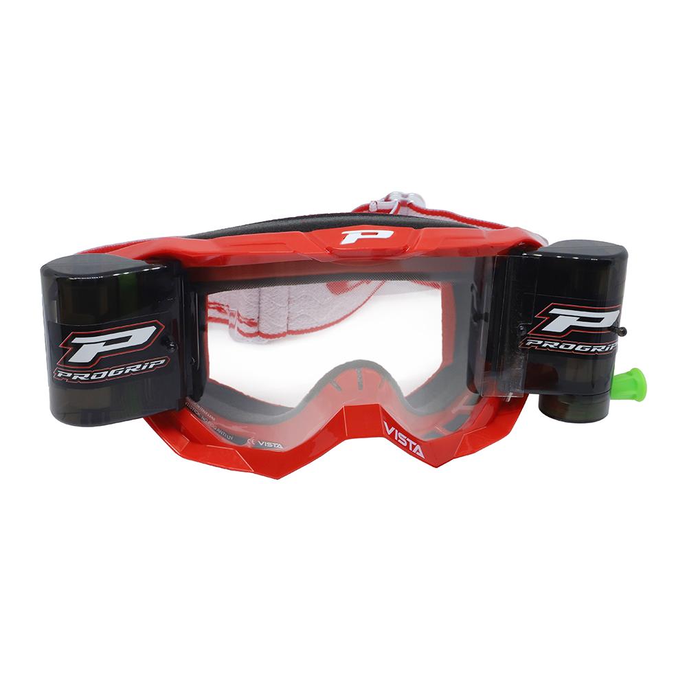 Maschera Cross Progrip 3303 Vista Roll Off XXL Rossa