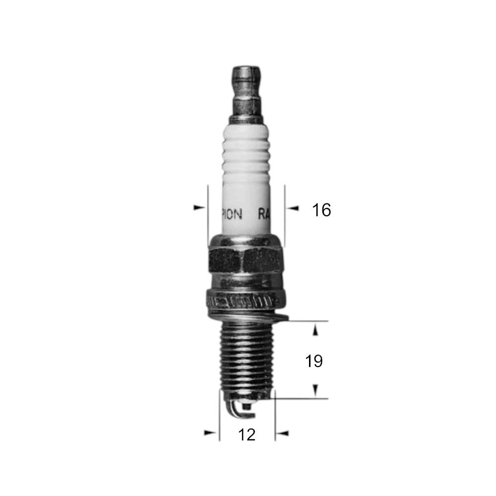 Candela RA4CHX Ø12mm Attacco: 19mm - Equivalenza DCPR8EKC