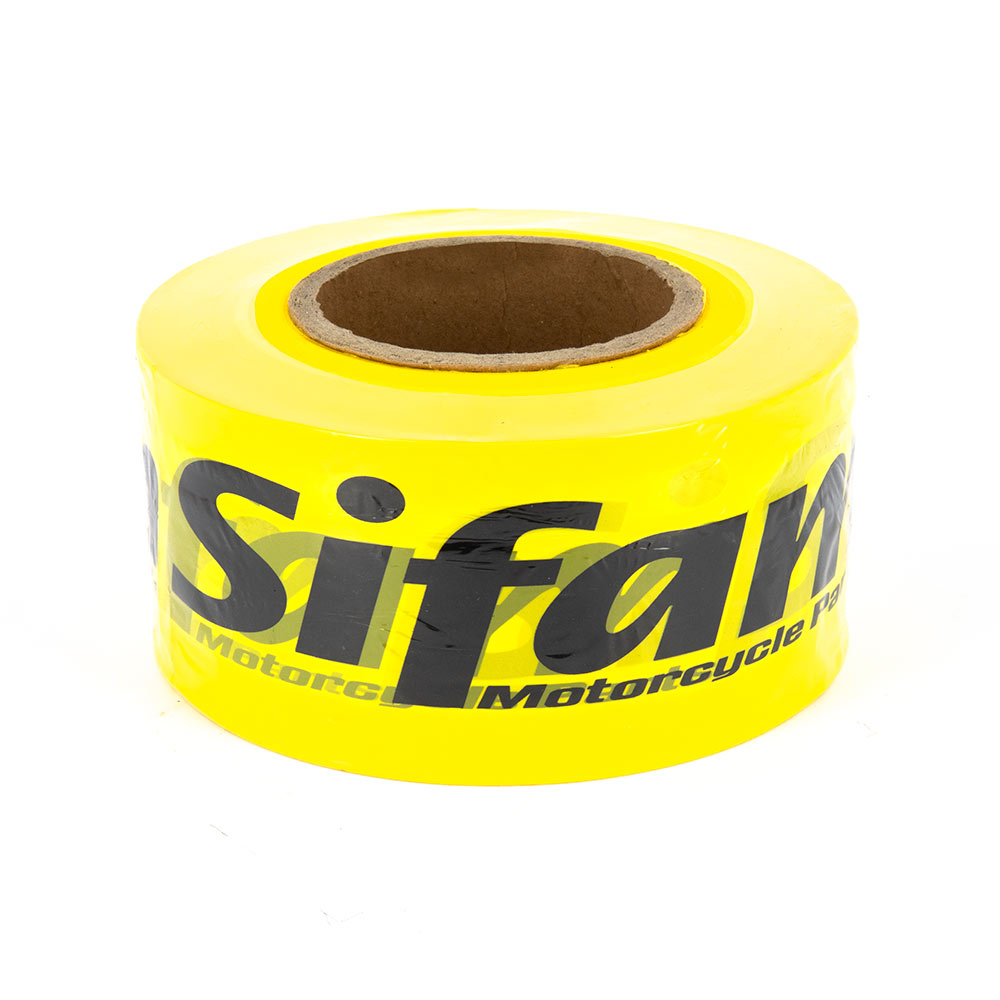 Nastro campo gara Sicurezza 500 M x 70mm Giallo/Nero Sifam-Kyoto-Regina Logo
