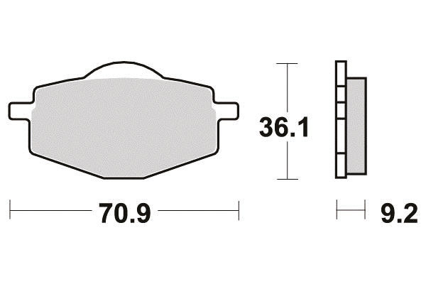 Pastiglia freno - Semi-métal R90