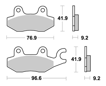 Pastiglia freno - Semi-métal R90