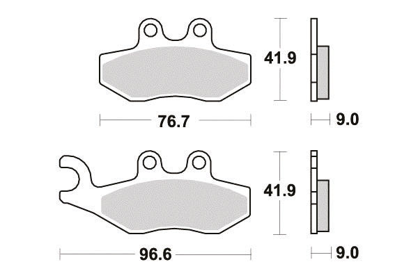 Pastiglia freno - Semi-métal R90