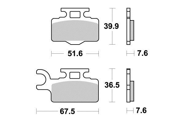 Pastiglia freno - Semi-métal R90