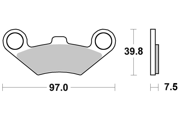 Pastiglia freno - Semi-métal R90