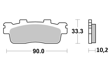 Pastiglia freno - Semi-métal R90